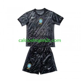 Brasile Copa America Portiere Bambino Maglia Trasferta 2024 Manica Corta